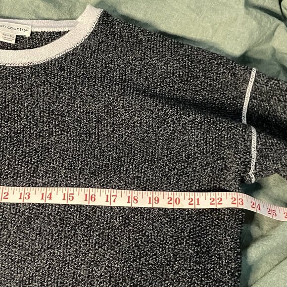 Cotton Country Knit Sweater Womens XL Gray Made in Canada Neutral Cozy - Picture 6 of 7